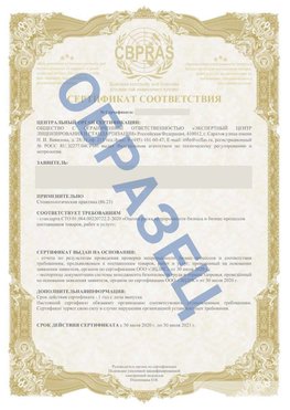 Образец Сертификат СТО 01.064.00220722.2-2020 Лебедянь Сертификат СТО 01.064.00220722.2-2020 